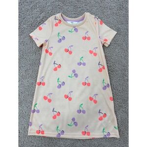 Marks and Spencer M&S Girls Peach Cherry Print Nightdress Sleepwear 3T T86 4084S